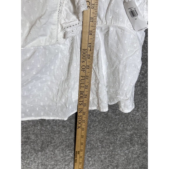 Old Navy Cap Sleeve Embroidered Lace Square Neck Top Womens Size 4X White NWT - Picture 16 of 16